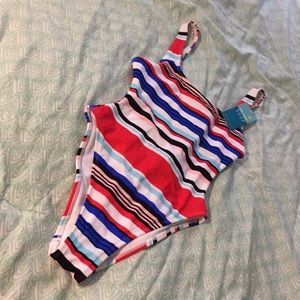 ✨NEVER WORN✨ High Cut Striped OnePiece Swimsuit